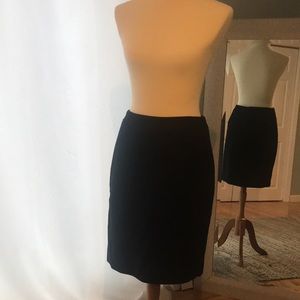 Black J Crew Wool Pencil Skirt